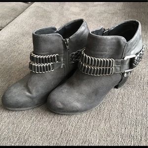 Black Leather “Brenwyn” Booties // Size 10